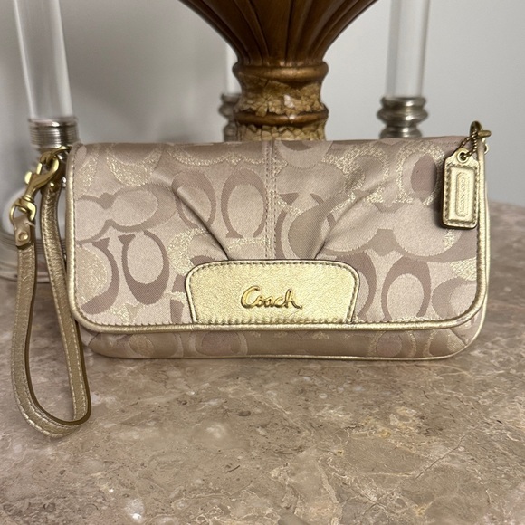 COACH Signature Large Flap Wristlet - Picture 2 of 13